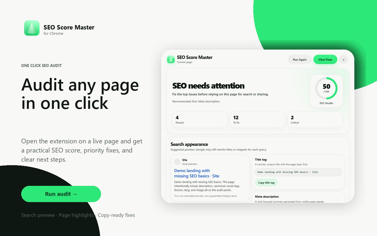 SEO Score Master screenshot